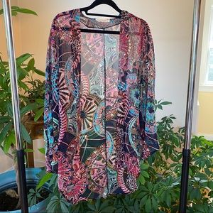 Colorful Sheer Kimono